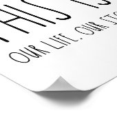 Dit is ons leven Ons verhaal Ons Huis Afdrukken Poster (Hoek)