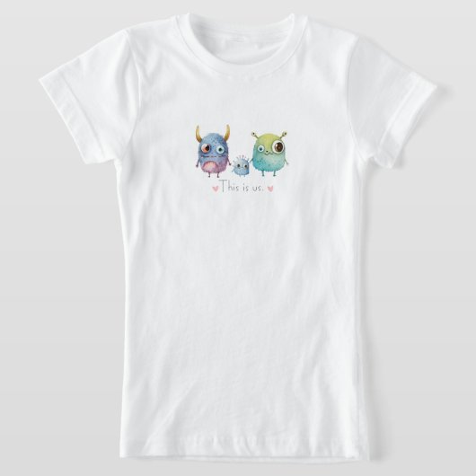 Dit is ons schattige monsterontwerp T-Shirt (Laagn)