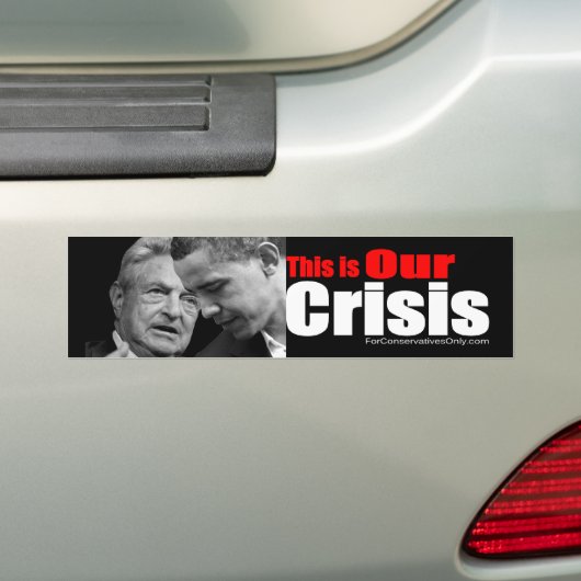 Dit is onze crisis bumpersticker (Op auto)