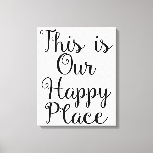 Dit is onze gelukkige plek canvas afdruk (Voorkant)