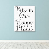 Dit is onze gelukkige plek canvas afdruk (Insitu (Houten vloer))