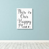 Dit is onze gelukkige plek canvas afdruk (Insitu (Houten vloer))