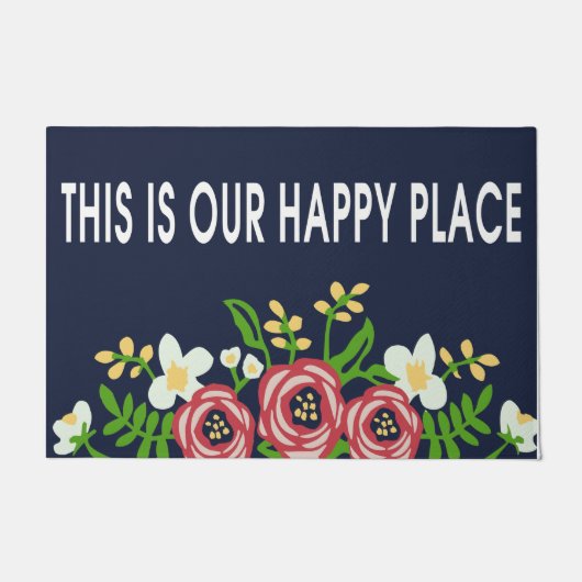 Dit is onze vrolijke deurmat, mooie bloem deurmat (Voorkant)