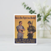 Dit is ook onze strijd! Pro-UnieBriefkaart Briefkaart (Staand voorkant)