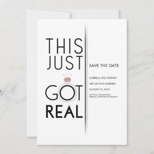 Dit is pas echt geworden Grappig om de datum op Save The Date