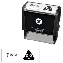 Dit is Poo Emoji Grappig Zelfinktende Stempel