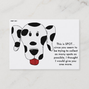 Dit is pot - Dog print - maak parkeerspots op Visitekaartje