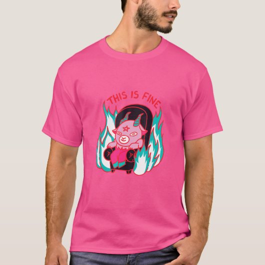 Dit is prima duivelbank ontspannen t-shirt (Voorkant)