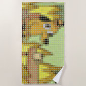 "Dit is prima" Meme Pixeldot Strandlaken (Voorkant)