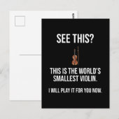 Dit is 's werelds kleinste Violin Sarcastic Briefkaart (Voorkant / Achterkant)