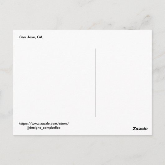 Dit is San José, CA - Briefkaart (Achterkant)