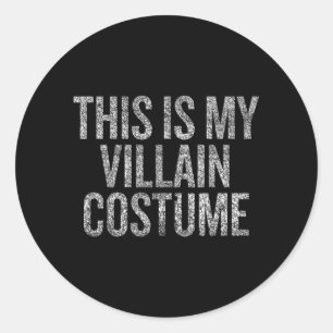 Dit Is Schurkenkostuum Funny Halloween Feest Ronde Sticker