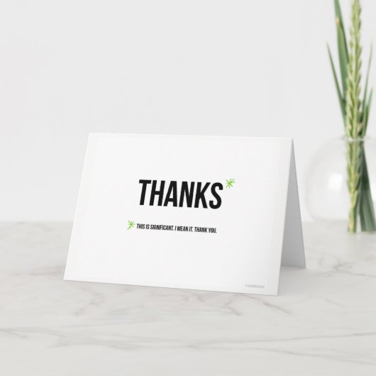 Dit is Significant dankt u kaardt Bedankkaart (Voorkant)