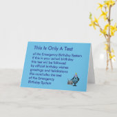 Dit is slechts een test - een grappig verjaardagsg kaart (Gele Bloem)