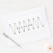 Dit is slechts een test rechthoekige sticker (Envelop)