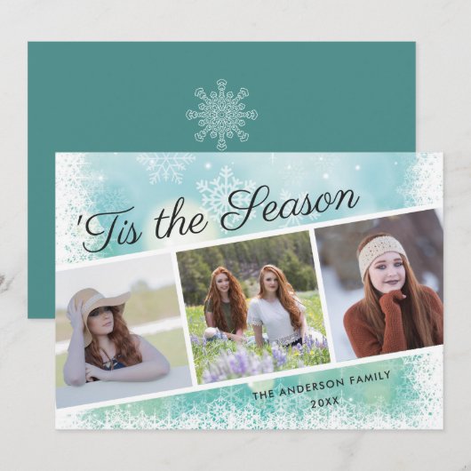 Dit is Snowflake 3 Foto Kerstmis Feestdagenkaart (Voorkant / Achterkant)