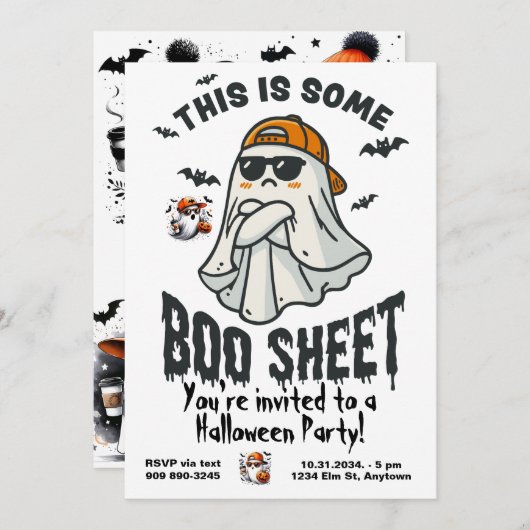 Dit is Some Boo Sheet Ghost Spooky Kaart (Voorkant / Achterkant)