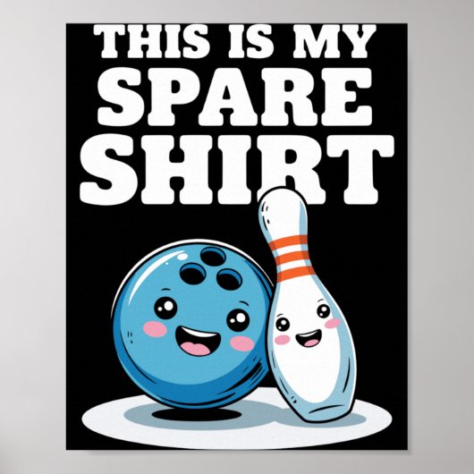 Dit Is Spare Bowling Grappige Bowler Mannen Vrouwe Poster (Voorkant)