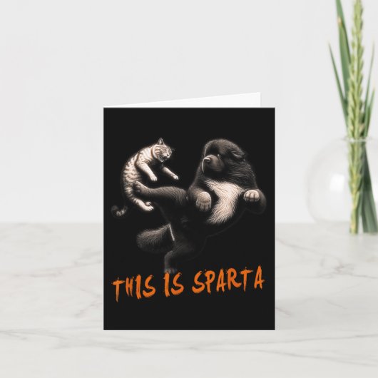 Dit is Sparta - Hond vs Kat Kaart (Voorkant)