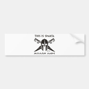 Dit is Sparta - Molon lave (zwart) Bumpersticker
