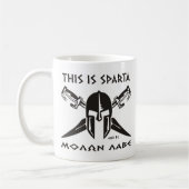 Dit is Sparta - Molon lave (zwart) Koffiemok (Links)