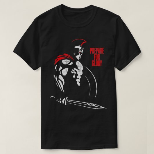 Dit is Sparta Warrior Armor Helmet Shield & Sword T-shirt (Design voorkant)