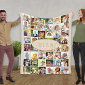 Dit is Us Cream Rust 40 Afbeelding Foto Collage Fleece Deken