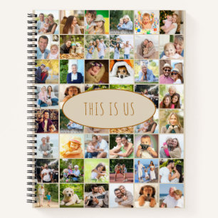 Dit is Us Photo Collage van 40 Afbeeldingen Cream Notitieboek