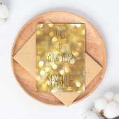 Dit is Uw Jaar om te Sparkle - Gouden Glitter Briefkaart