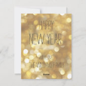 Dit is uw jaar om te sprankelen - Gold Glam Verjaa Feestdagenkaart (Achterkant)