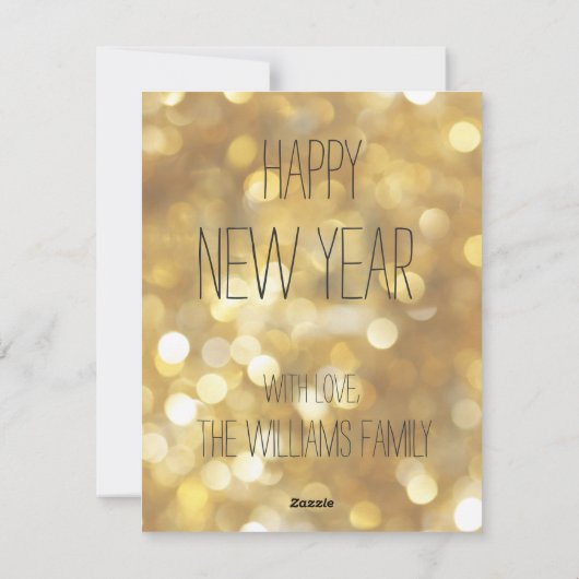 Dit is uw jaar om te sprankelen - Gold Glam Verjaa Feestdagenkaart (Achterkant)