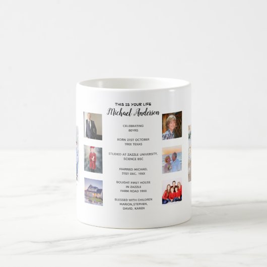 DIT IS UW LEVEN - VOEG 8 FOTO'S + 8 MILESTONEN TOE KOFFIEMOK (Center)