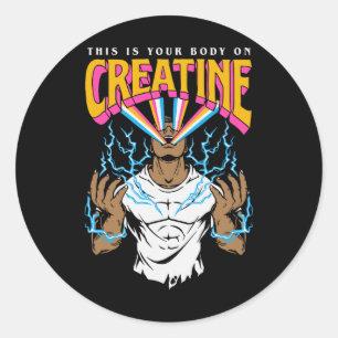 Dit is uw lichaam op de baarmoederdag van de creat ronde sticker