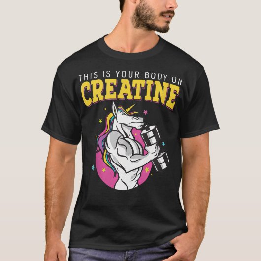 Dit is uw lichaam op de creatineklaring t-shirt (Voorkant)