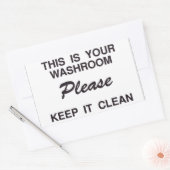 Dit is uw wasruimte Houd het schoon Sticker (Envelop)