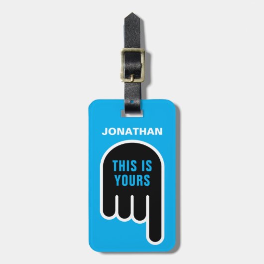 Dit is van jou (personaliseerbaar) bagagelabel (Voorkant verticaal)