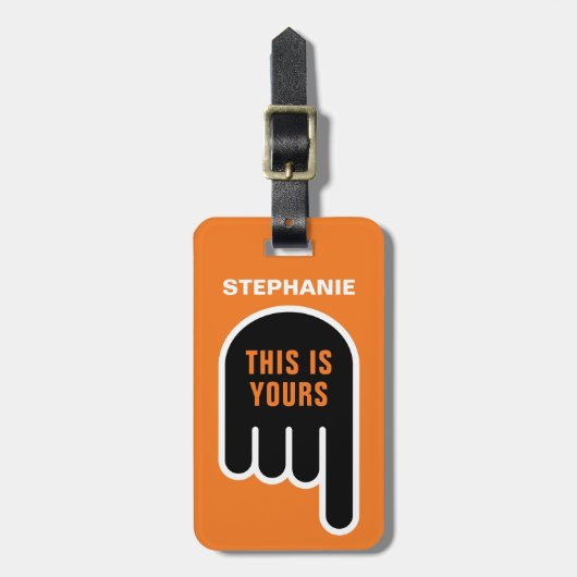 Dit is van jou (personaliseerbaar) bagagelabel (Voorkant verticaal)