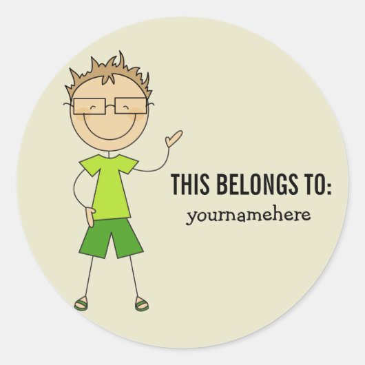 DIT IS VAN Sticker for a Boy (Voorkant)