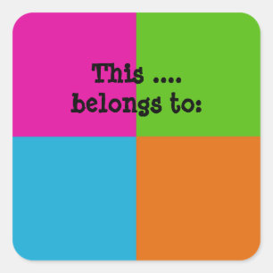 dit is van vierkante sticker