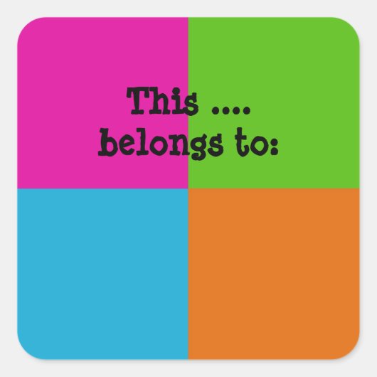 dit is van vierkante sticker (Voorkant)