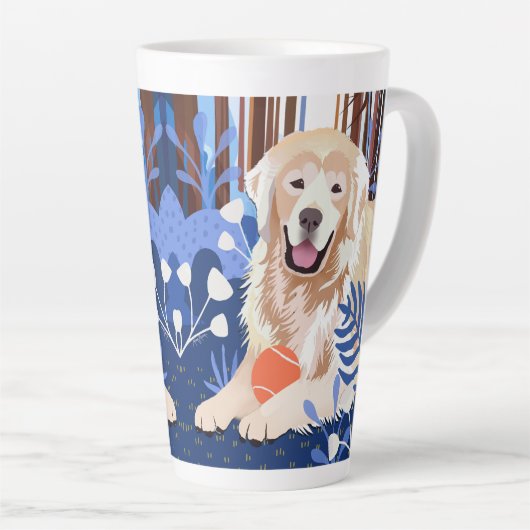 DIT IS VEEL WAAR Golden Retriever Latte Mok (Rechterhoek)