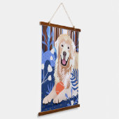 DIT IS VEEL WAAR Golden Retriever tapestry Hangend Wandkleed (Gebogen)