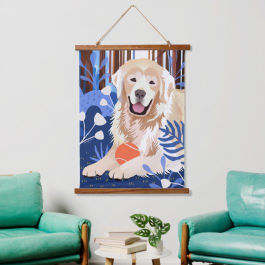 DIT IS VEEL WAAR Golden Retriever tapestry Hangend Wandkleed (Woonkamer)