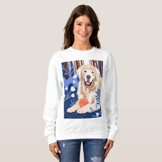 DIT IS VEEL WAAR Golden Retriever WITTE SHIRTEN Trui (Voorkant volledig)
