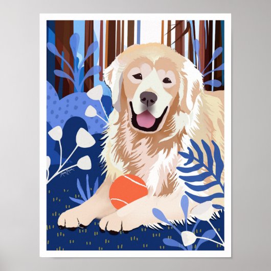 DIT IS VEEL WAAR Gouden Retriever kunst print (Voorkant)
