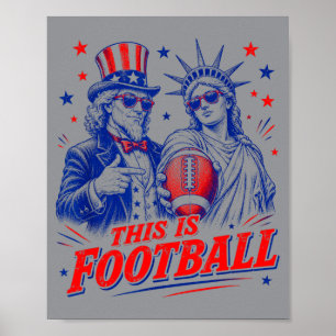 Dit Is Voetbal Grappig Amerikaans Usa Rood Wit Poster