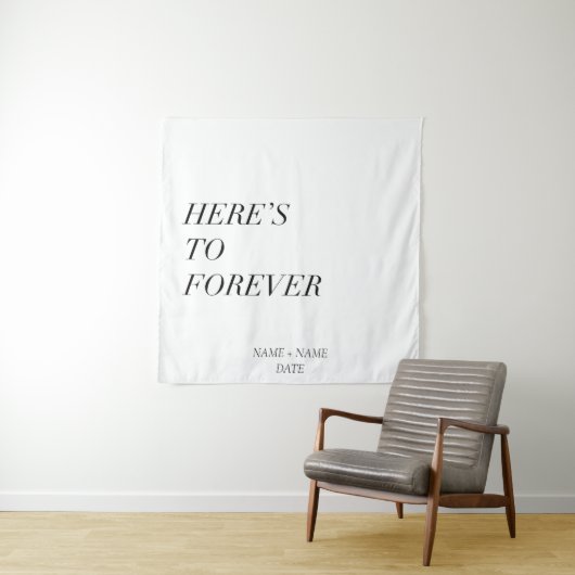 dit is voor altijd - aanpasbare naam en datum wandkleed (In situ)