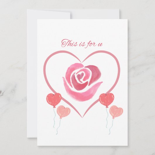 Dit is voor ons, Een mooie uitnodigingskaart. Kaart (Voorkant)