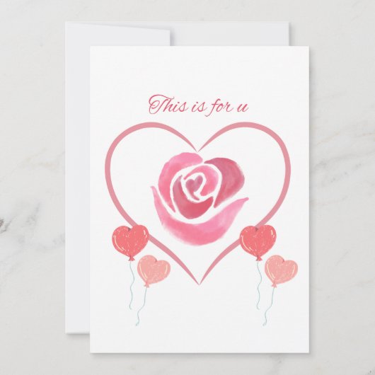 Dit is voor ons, Een mooie uitnodigingskaart. Kaart (Achterkant)