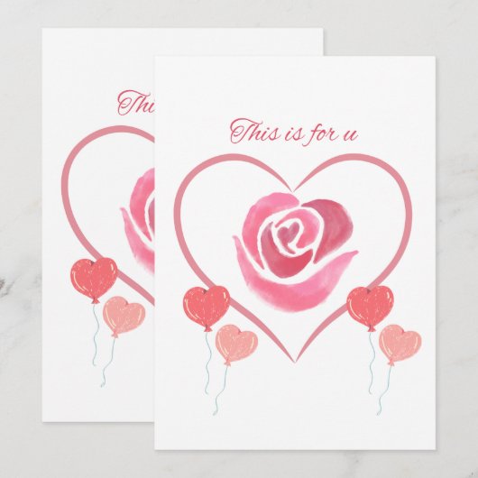 Dit is voor ons, Een mooie uitnodigingskaart. Kaart (Voorkant / Achterkant)